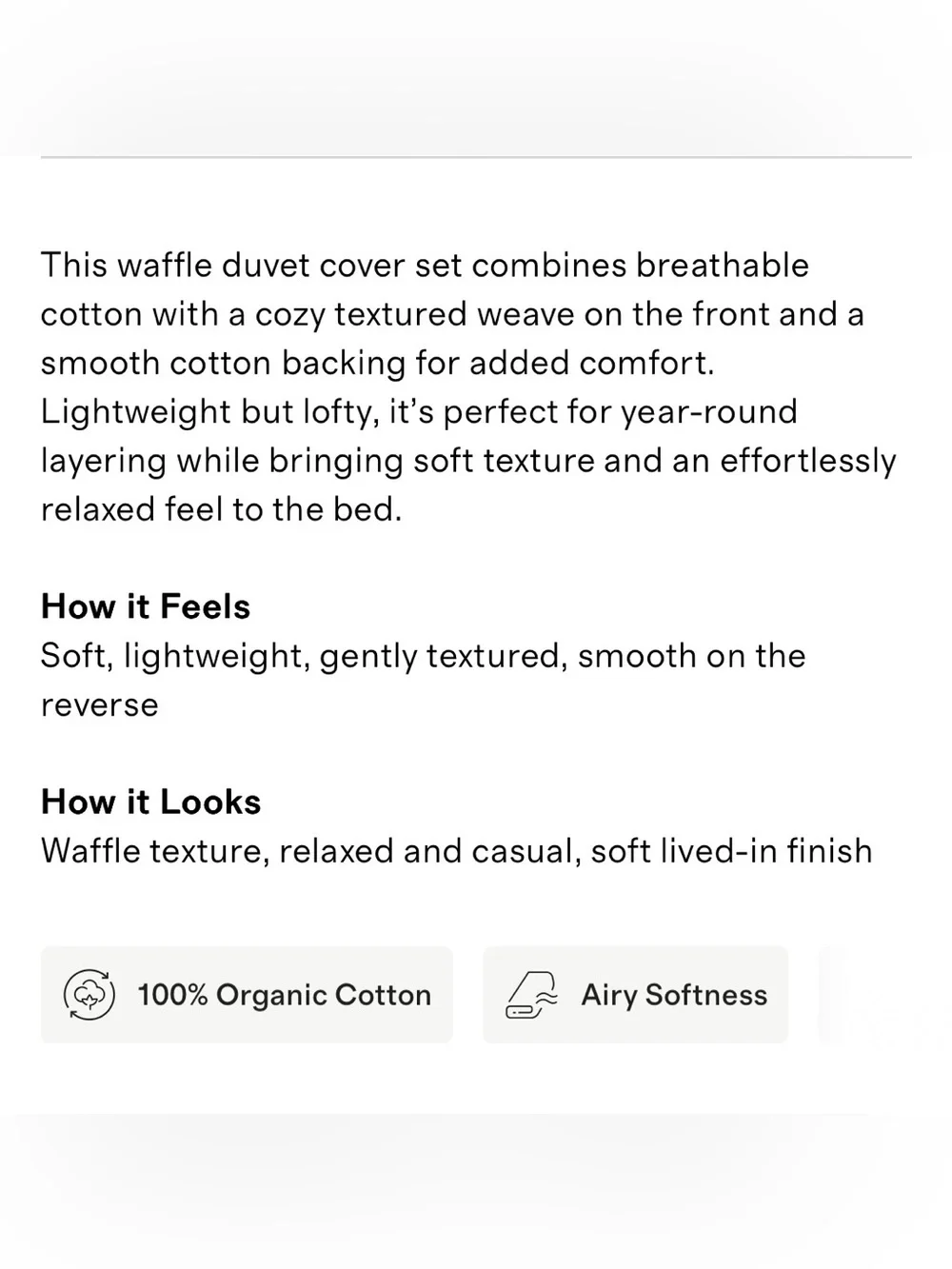 NWT Quince Organic Mineral Blue Waffle Duvet Cover Set with Shams!